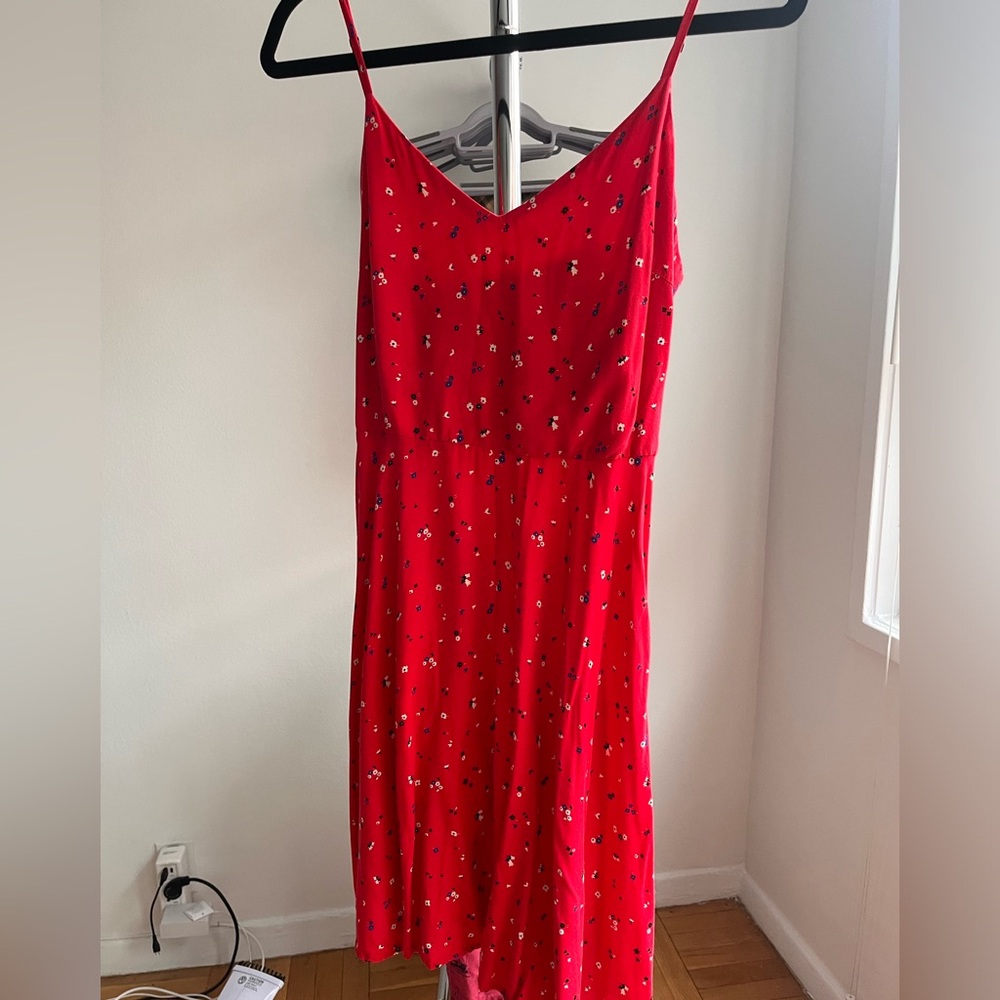Gap Red floral sun dress